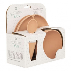 SET REPAS SILICONE TERRACOTA