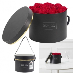 BOITE DE 12 ROSES ROUGES...