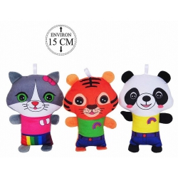 PELUCHE ANIMAUX 15 CM