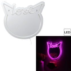 MIRROIR LED EFFET NEON CHAT