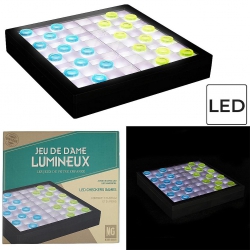JEU DE DAMES TRANSPARENT LED