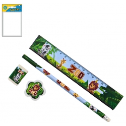SET PAPETERIE ZOO 19 CM 4...