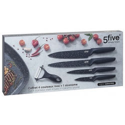 COFFRET DE 5 COUTEAUX INOX
