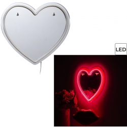 MIROIR LED EFFET NEON COEUR