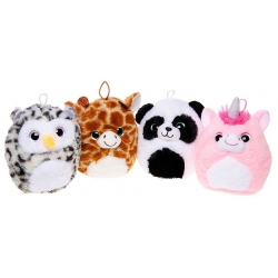 PELUCHE RONDE ANIMAUX 16 CM