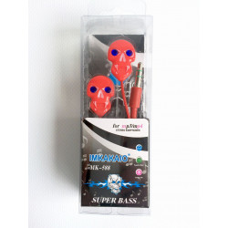 ECOUTEUR TETE DE MORT COLORE