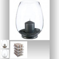 PHOTOPHORE 24 CM AVEC BOUGIE