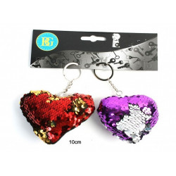 PORTE CLE COEUR PAILLETTES...