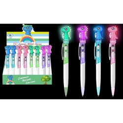 STYLO DINOSAURE LUMINEUX 16 CM